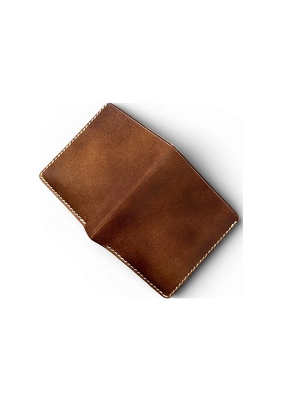 Kalkan Deri Babil Cordovan Horween Shell Cordovan El Yapımı Deri Cüzdan Kahverengi