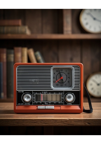 Vintage Radyo Bluetooth Bağlantılı Taşınabilir Hoparlör