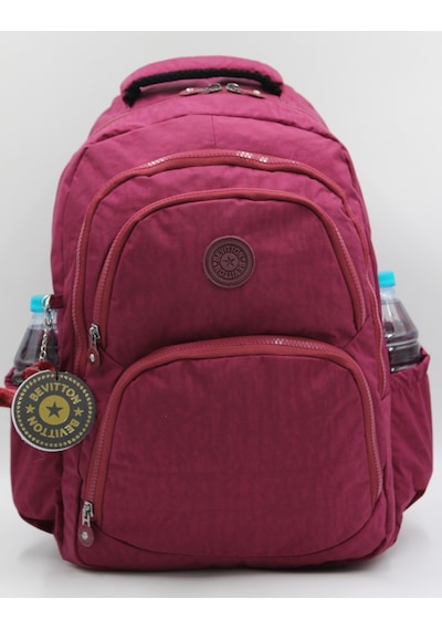 Krinkıl Su Geçirmez Kumaş Bordo Okul Çantası 2100