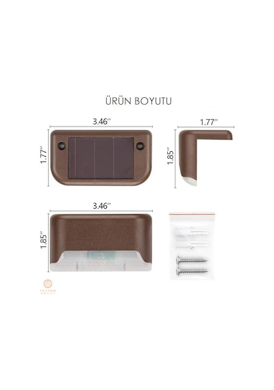 Trendpoint Solar Köşebent Led Güneş Enerjili Şarj Edilen Balkon M