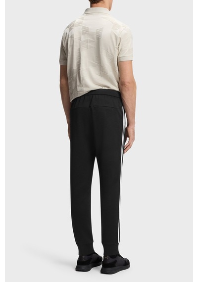 Boss Jakarlı Relaxed Fit Lastikli Paça Pantolon Erkek Pantolon 50566815 001 Siyah