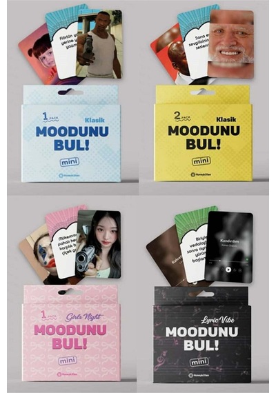 Moodunu Bul 4'lü Avantajlı Mega Set Klasik 1+2 + Kızlar Gecesi 1 + Şarkı Sözleri Ortamı Eğlenceli