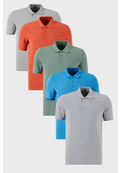 Buratti Pamuklu Regular Fit Düğmeli Polo Yaka 5'Li Paket Erkek T Shirt 5902127S5 Gri Melanj-Tarçın-Elma Yeşili-Koyu Mavi-Kül Buratti Pamuklu Regular Fit Düğmeli Polo Yaka 5'Li Paket Erkek T Shirt 5902127S5 Gri Melanj-Tarçın-Elma Yeşili-Koyu Mavi-Kül