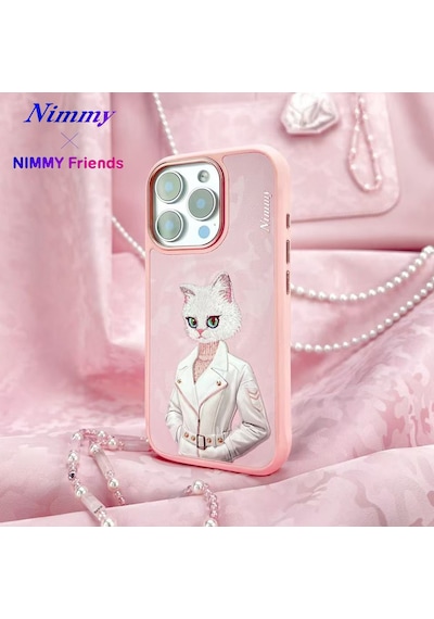 Samsung Uyumlu Galaxy S25 Ultra Magsafe 3d Gerçek Nakışlı Kabartmalı Kedi Figürlü Fashion Kılıf Şeffaf
