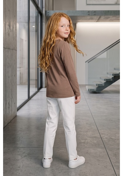 Kiagu Moka Uzun Kol Basic T-shirt- Terletmeyen Esnek Kumaş Pamuklu Mevsimlik Mocha Uzunkol Kız Çocuk Tsort Moka Kiagu Moka Uzun Kol Basic T-shirt- Terletmeyen Esnek Kumaş Pamuklu Mevsimlik Mocha Uzunkol Kız Çocuk Tsort Moka
