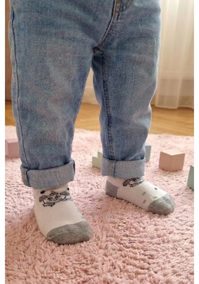 Socketta 5'li Karışık Renkli Sürpriz Paket Kız Bebek Pamuk Desenli Soket Çorap - Premium Çok Renkli Socketta 5'li Karışık Renkli Sürpriz Paket Kız Bebek Pamuk Desenli Soket Çorap - Premium Çok Renkli