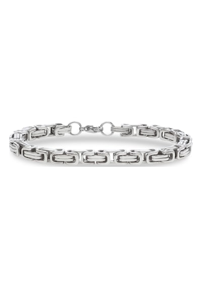 Premium Kral Çelik Zincir Bileklik 6mm 3183czb2d3 - 20 Cm - Siyah Renk Siyah