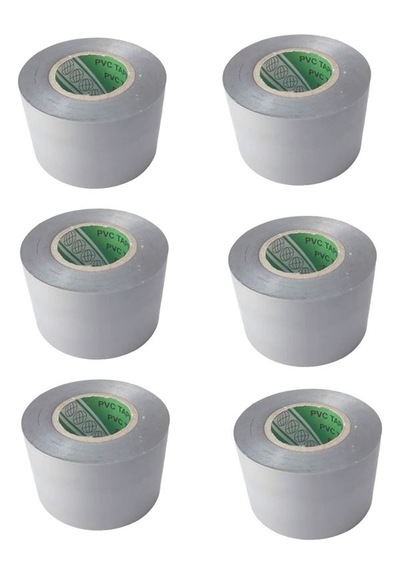 Gri Pvc Bant 6 Adet 50mm X 25metre Pvc İzolasyon Bandı
