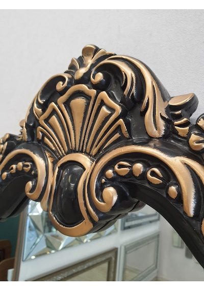 Ayna Denizi Princess Great Black Gold Model Siyah Altın Renk Dekoratif Boy Aynası