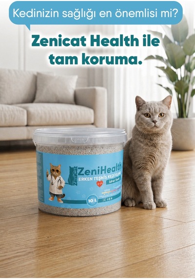 Zenihealth Erken Teşhis Bentonit Kedi Kumu 10 Lt Ph Seviyesine Göre Renk Değiştiren