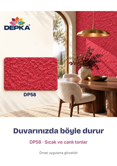 Depka Pamuk Sıva Dp58 2 Kg 7-8 M² İpek Sıva Alternatifi Isı Ve Ses Yalıtımlı Dekoratif Sıva