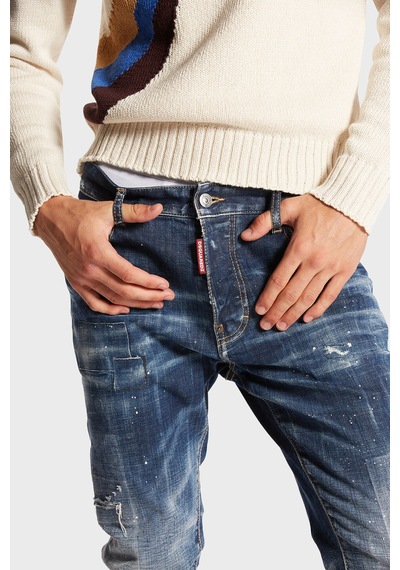 Dsquared2 Erkek Kot Pantolon S71lb1368 S30342 470 Lacivert
