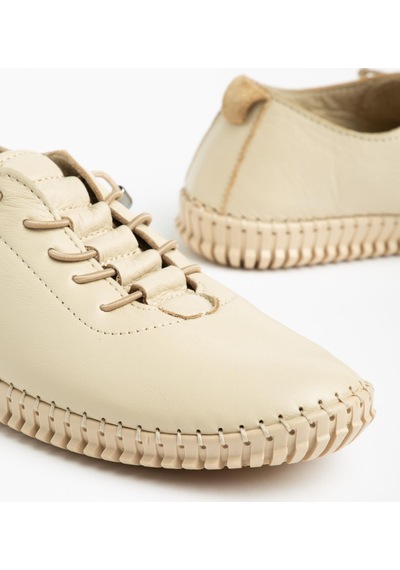 Suins Ramia Model Hakiki Deri Yumuşak Kadın Günlük Spor Ayakkabı Sneaker Bej