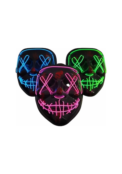 Işıklı Led Maske Parti Eğlence Maskesi Hallowen Csmtex - 46 Neon Maske