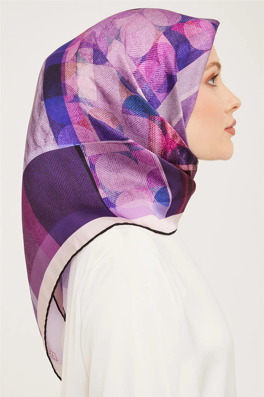 Armine Twill İpek Eşarp 23ka9009 35 Mor