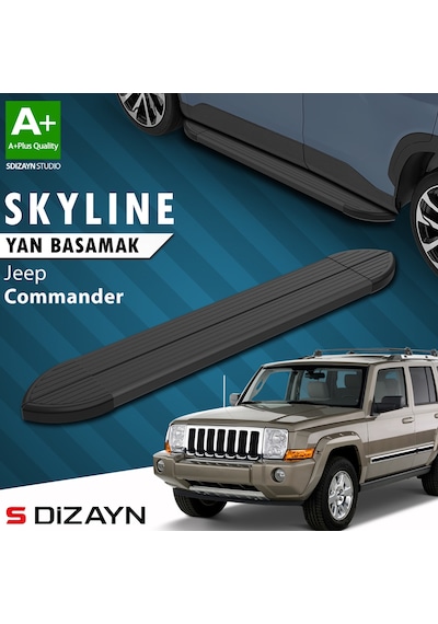 S-dizayn Jeep Commander Skyline Siyah Yan Basamak 173 Cm 2006-2010 A+ Kalite