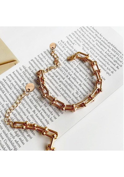 Tfny Rose Gold Çelik Bileklik Çok Renkli