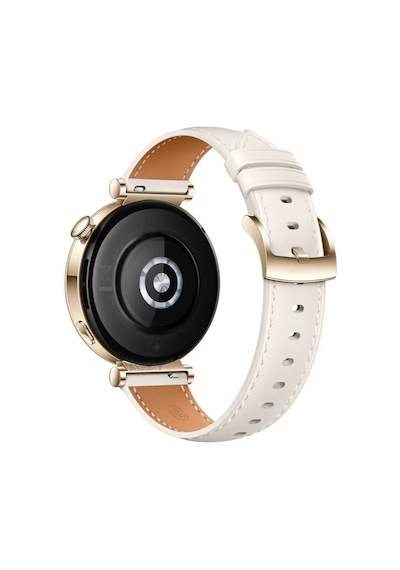 Huawei Watch Gt4 41mm İle Uyumlu Starlight Gold Metal Tokalı Deri Zarif Şık Kordon