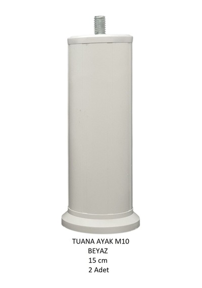 Tuana Ayak 15 cm M10 Cıvatalı Beyaz (2 Adet)