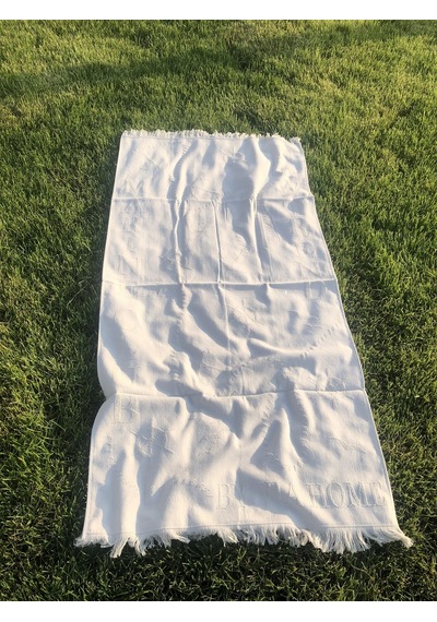 Plaj Havlusu Jakarlı 70x140 Cm Bej