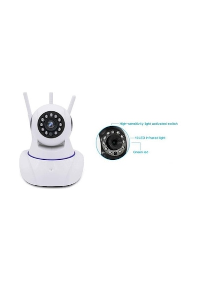 Kingboss Ip-26 Kablosuz Ip Güvenlik Kamerası 3 Antenli