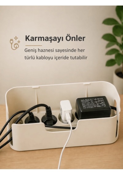 Beylini Kablo Düzenleyici Düzenleme Kutusu Çoklu Priz Organizeri Kablo Tutucu Saklayıcı Tüneli