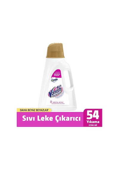 Kosla Vanish Multipower Beyazlar için Sıvı Leke Çıkarıcı & Deterjan 2700 ML