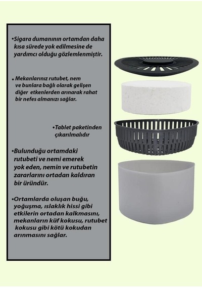 3 Adet 500gr - Naturel - Nem Alıcılı Ve Rutubet Giderici Aparat Üçgen Diğer