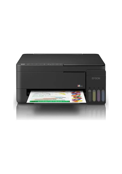Epson L3350-mua Renkli Mürekkep Tanklı Yazıcı, Tarayıcı, Fotokopi, Wi-fi, Siyah Muadil Mürekkepli