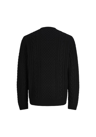 Jack & Jones Jprblucallum Cable Knıt Crew Neck Siyah