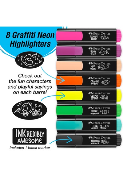 Faber-castell Graffiti Textliner 46, 8x Diğer