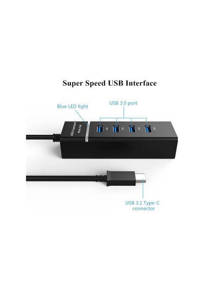 Usb Type C To 4 Port Usb 3.0 Çevirici Hub Çoklayıcı Type C