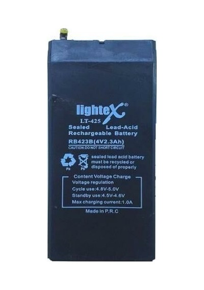 4 Volt 2.3 Amper 10x5x2 Lightex Lt-425 Akü 50 22 100 Mm
