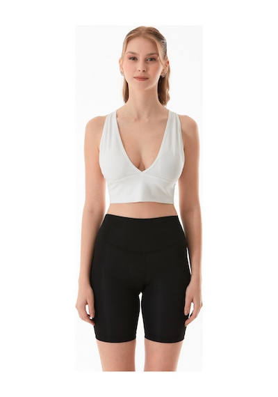 Fullamoda Basic Fitilli Kaplı Büstiyer Beyaz