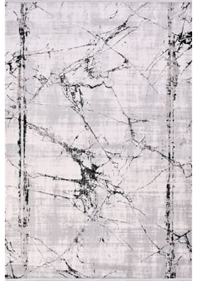 Çam Halı Crea Plus Stone Roxanne 17103 Gri Siyah Modern Desenli Makine Halısı