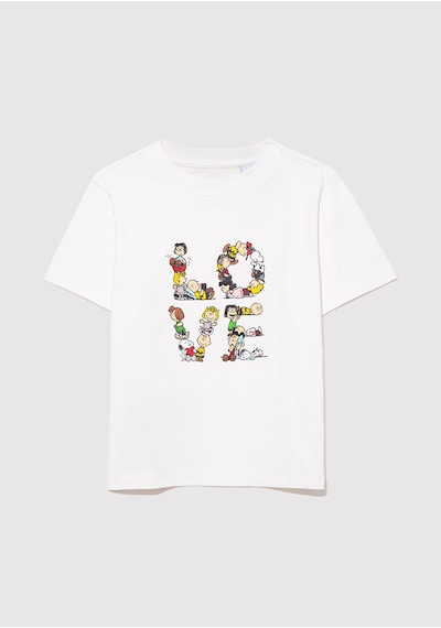 Mavi - Snoopy Baskılı Beyaz Tişört 7610243-70057 Beyaz