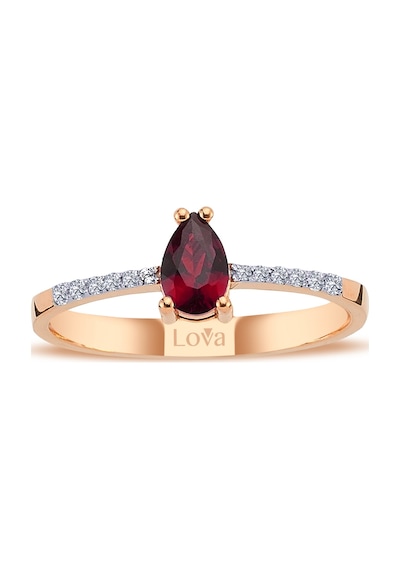 Lova Pırlantalı Damla Yakut Yüzük - 1020285