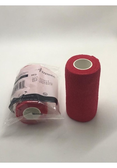 Medikaltec Dymec Kendinden Yapışkanlı Bandaj Kırmızı Ebat: 10cm X 4.5m 4'lü