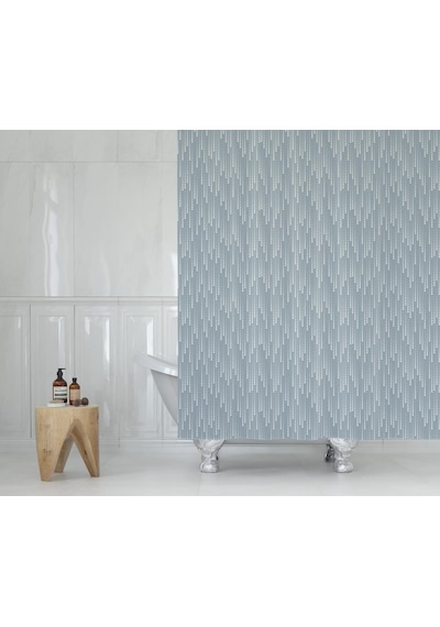 Zethome Tropik Banyo Duş Perdesi 2880 Tek Kanat 1X180X200 Beyaz