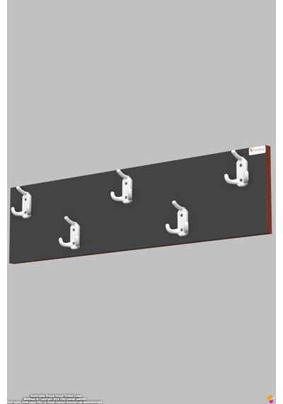 Geyik 15 Kancalı Mutfak Askısı 3'lü Set 71,4x9,6 Cm - Şık Tasgeyikm, Çok Amaçlı Düzenleyici Ve Yer Tasarrufu Gri