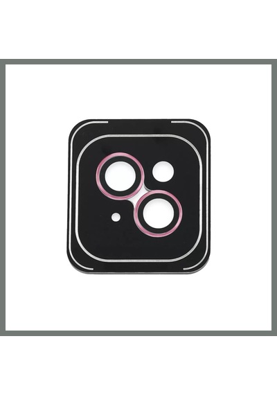 Bezos Joko İphone 14 Uyumlu Pvd Metal Kamera Lens - Pembe Mmbz
