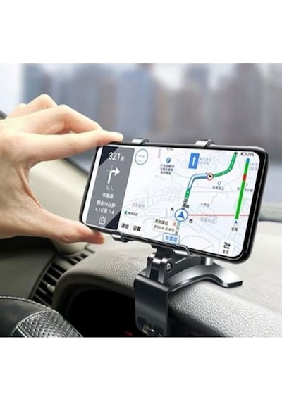 Araba Gösterge Üstüne Takılan Telefon Tutucu Torpido Dikiz Aynası Ve Güneşlik İçin Telefon Standı