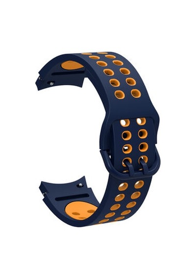Samsung Galaxy Uyumlu  Watch 4 Classic 42mm Krd-02 Silikon Kordon - Beyaz-siyah