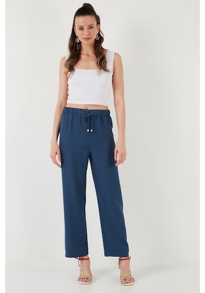 Lela Relaxed Fit Bol Paça Bayan Pantolon 5865826 Indigo