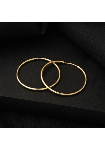 Bilezikci Altın Halka Küpe 14 Ayar 3,5 Cm. Çaplı Kpads14k29579