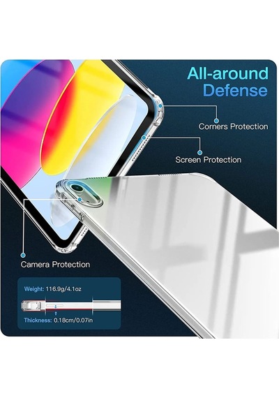 Apple Uyumlu iPad, 10. Nesil 2022 10.9 Inç Kılıf Transparan Tarz Özel Tasarım A2696 A2757 A2777 Kılıf