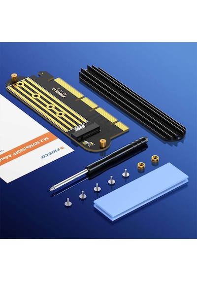 M.2 NVMe (M-Key) to PCI-E 4.0 X16 Soğutuculu Genişletme Kartı