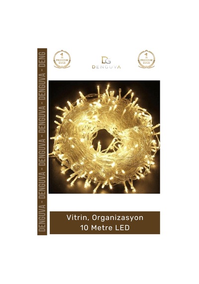Led Gün Işığı Dekoratif Sabit Yanan Aydınlatma Süsleme Vitrin Organizasyon 10 Metre Led Çok Renkli