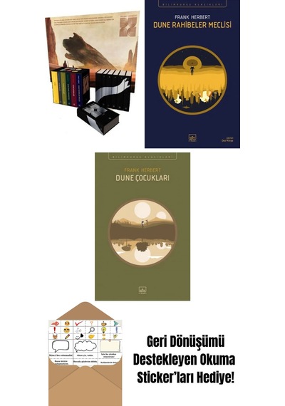 Dune Serisi Kutu Set 6 Kitap Ciltli + Dune Rahibeler Meclisi + Dune Çocukları