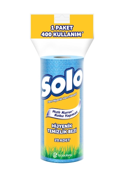 Solo Hijyenik Temizlik Bezi İç Adet 20 Li Kokusuz,hızla Kuruyan Mavi 28705630
